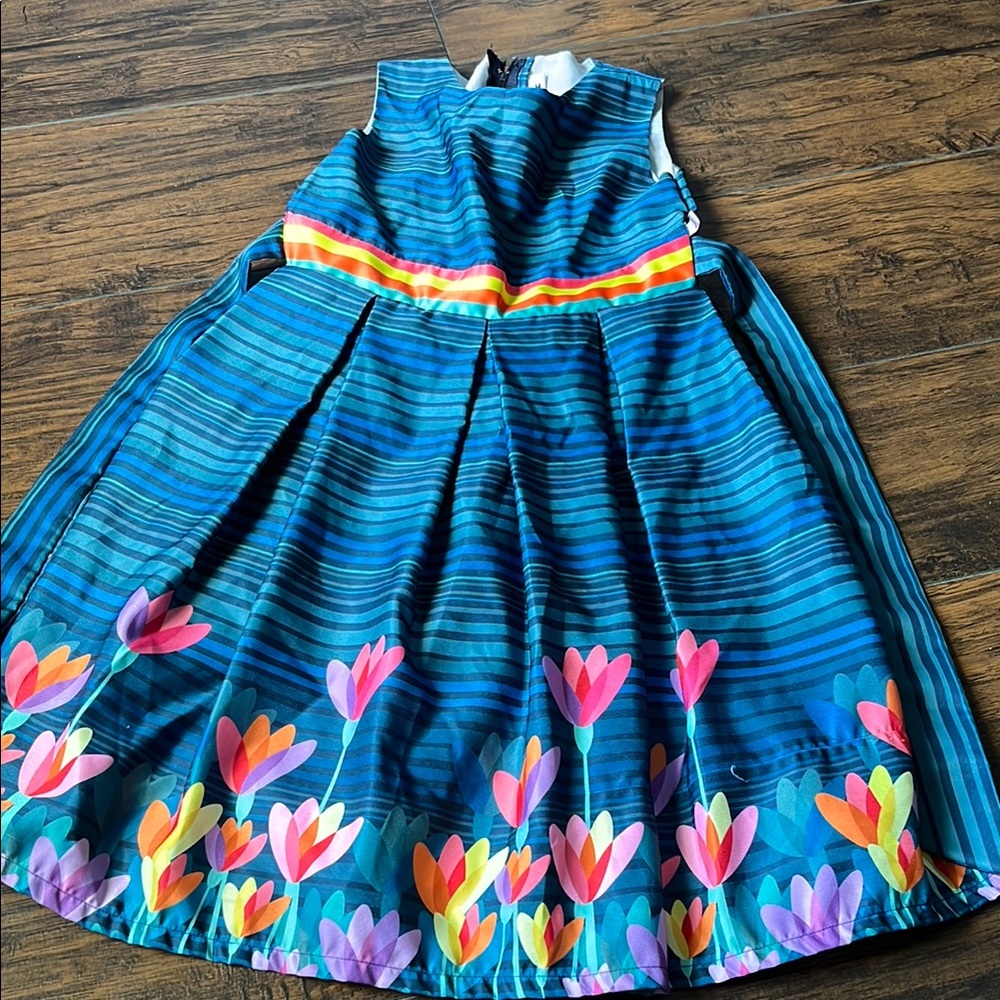 Colorful Floral Kids Dress
